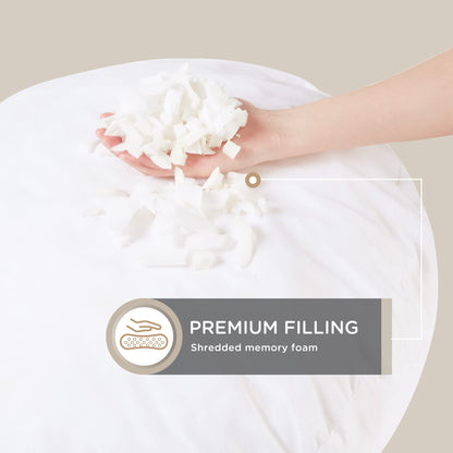 Codi Round Floor Pillow Insert, Large Thick Meditation Cushion, 32 Inch Circular Seating Cushions, Memory Foam Added, Advanced
