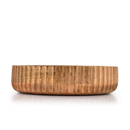 Kimona Fruit Bowls Wooden Fruit Bowl or Candy Bowl, Elevate Your Space With A Unique Bowl Centerpiece (10" X 10" X 2.5")