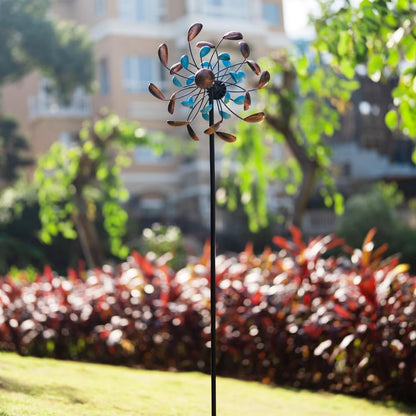 Sunnylight Wind Spinner Outdoor, Wind Sculpture Spinner with Metal Stake, Yard Art Decor for Patio, Lawn & Garden 13 * 57 inches