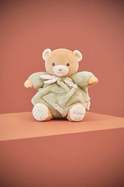 KALOO - Green Bear Soft Toy 17 cm - Ultra-Soft and Fluffy Plush for Babies - Soft Companion from Birth - Ideal Size for Small Hands - Birth Gift - K214007