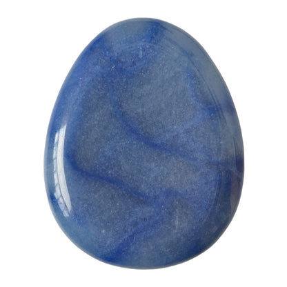 Bacatgem Natural Blue Aventurine Water Drop Chakra Thumb Worry Stone,Stress Relax Healing Reiki Crystal Pocket Palm Stones