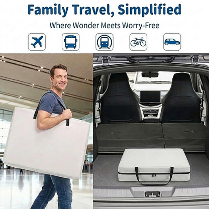 Portable Travel Crib for Baby & Toddler, Gentle Monster Lightweight 2 in 1 Baby Travel Pack and Play Bassinet with Mattress and Sunshade, Foldable Travel Crib Mini Playpen Playard for Indoor Outdoor