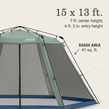 Coleman Skylodge Portable Screenhouse with 1-Minute Setup, Screened Gazebo for Bug-Free Lounging, Outdoor Sun Shade for Picnic, Events, Parties, Camping, & More