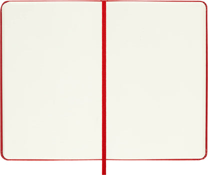 Moleskine Classic Notebook, Hard Cover, Pocket (3.5" x 5.5") Plain/Blank, Scarlet Red, 192 Pages