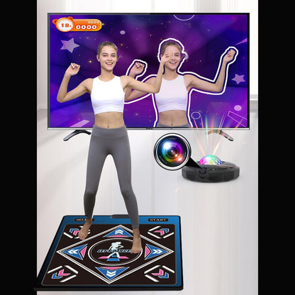 WuZhuangYuan A Single-Person Dance mat with Camera, 64GB Card, 650 Songs, 1000 Games, 81 Music Videos. Luxurious Gift for Boys and Girls, Made of high-Grade Flannel. Suitable for TV use.