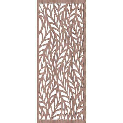 9 3/8"W x 24 3/8"H x 1/4"T Ortonville Decorative Fretwork Wood Wall Panels, Walnut