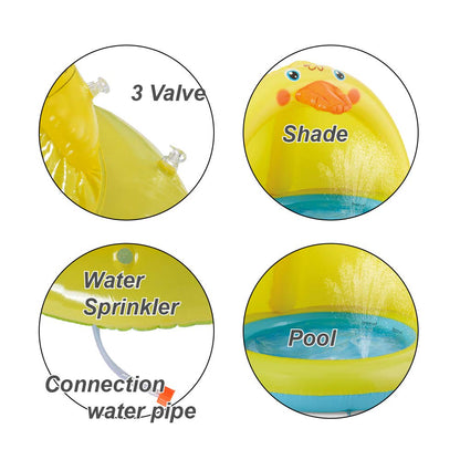 Shade Baby Pool, Sprinkle and Splash Play Pool, Outdoor Duck Bathtub of 39 Inches