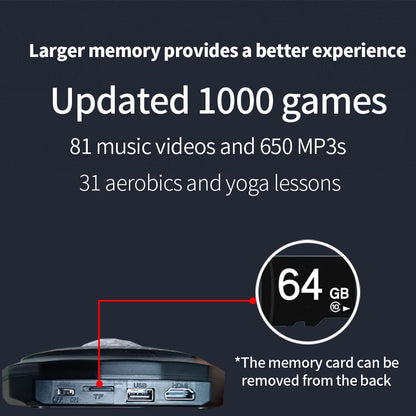 WuZhuangYuan HDMI Musical Electronic Dance mat with a Camera,Including 1000 Games,a 64G Large Memory Card,81 Music Videos,650 Songs,for Single/Double Users, a Luxurious Gift for Girls and Boys