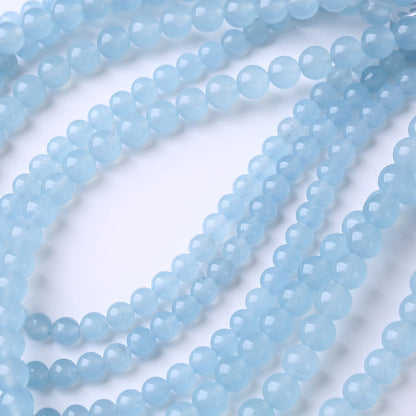 60PCS 6MM Natural Cyanihalite Loose Stone Beads for Jewelry Making DIY Energy Stone Healing Power Bracelet 15"