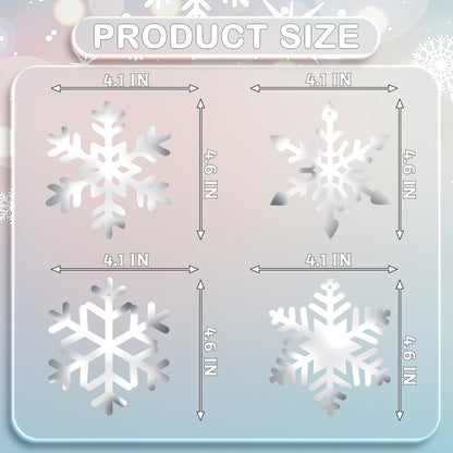 20Pcs Winter Snowflake Hanging Swirl Decorations, Christmas Snowflakes Ceiling Streamers Sliver White Snowflake Hanging Decorations for Christmas Winter Wonderland Frozen Party Supplies