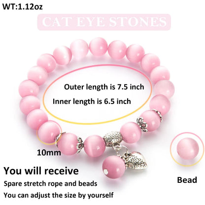 MEHUK Natural Stretch Gemstone Bracelet Healing Stone Beaded Bracelets for Women Men Gifts (Unisex)