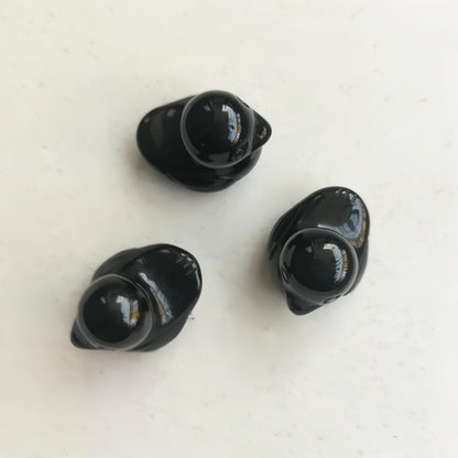 Bacatgem Natural Black Obsidian Crystal Duck Carving Positive Energy Home Decoration Desk Decor,1.18 Inchs Crystal and Healing Stone Ornament