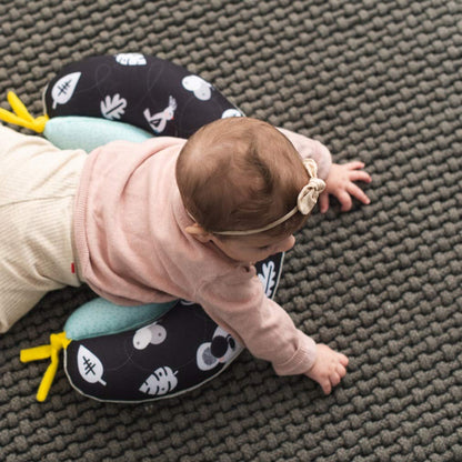 Taf Toys 2-in-1 Tummy Time Support Toy for Newborns & Infants, Soft Panda Support Toy with High-Contrast Crinkle, Baby Development Toy for Neck & Arm Support, Sensory Activity Mat 0-6M