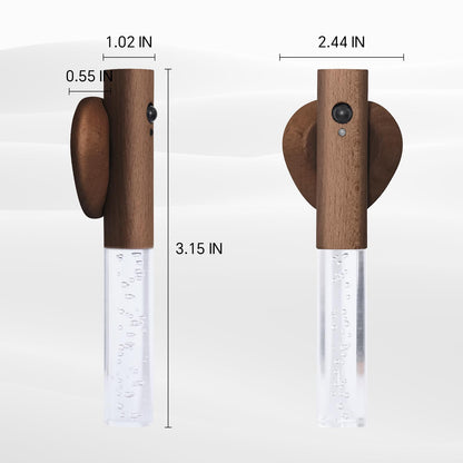 Motion Sensor Night Lights Indoor, Rechargeable Night Lights Wall Sconces Wooden Set of 2, Battery Powered Magnetic Wall Sconces Decor for Bedroom, Hallway, Bathroom, Stairway, Closet（Walnut Wood）