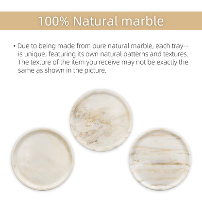 Marmor Marble Perfume Tray Bathroom Tray for Decorative,Candles,Jewelry Stone Vanity Tray,Kitchen Counter Decor and Home Decorative Tray(Calacatta Marble Gold) Jewelry Tray Unique Festival Gifts