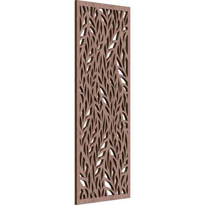 9 3/8"W x 24 3/8"H x 1/4"T Ortonville Decorative Fretwork Wood Wall Panels, Walnut