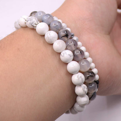 UEUC Tree of Life Yoga Healing Stone Bracelets,Multilayer Lotus Chakra Stone Reiki Bracelet Sets,Anxiety Crystal Natural Stone,for Women Stress Relief