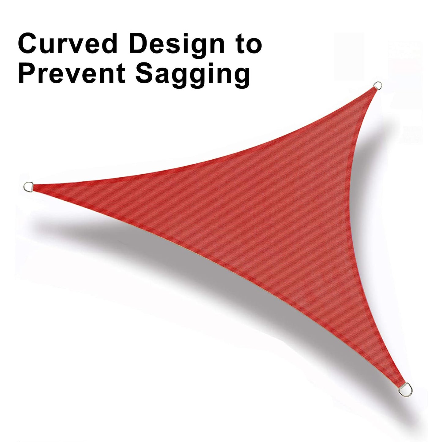 LOVE STORY 16' x 16' x 16' Triangle Sun Shade Sail Canopy Sunshade for Outdoor Patio Garden Backyard, Terra Red (We Make Custom Size)