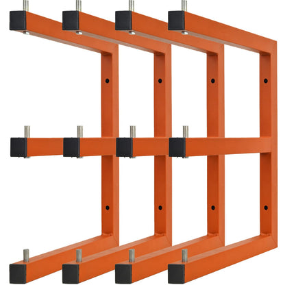 WIMART Lumber Storage Metal Rack Wall, Heavy Duty 3-Level Wall-Mounted Wood Rack Organizer for Garage Workshop and Shed (6 Pack)