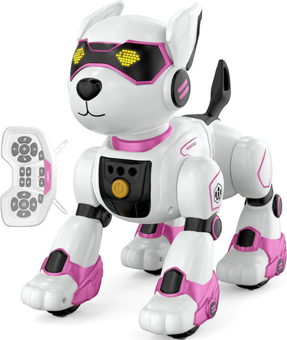 Robot Dog for Kids, Remote Control Dog with Voice Touch Interaction and lmitation Show, Programmable Gesture Sensing Dog Robot, Singing, Dancing, Talking, Smart Stunt Robot Dog Toy Gift for Boys Girls
