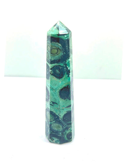 WholesaleGemShop 3 Inch (70 mm) Gemstones Kambaba Jasper Obelisk Tower Jumbo Facet Aura Rock Crystal Natural Polished Earth Wand Spirit