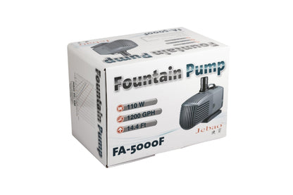 Jebao FA-5000F 1200GPH Submersible Fountain Pump for Hydroponics, Aquaponics, Waterfall, Fish Pond