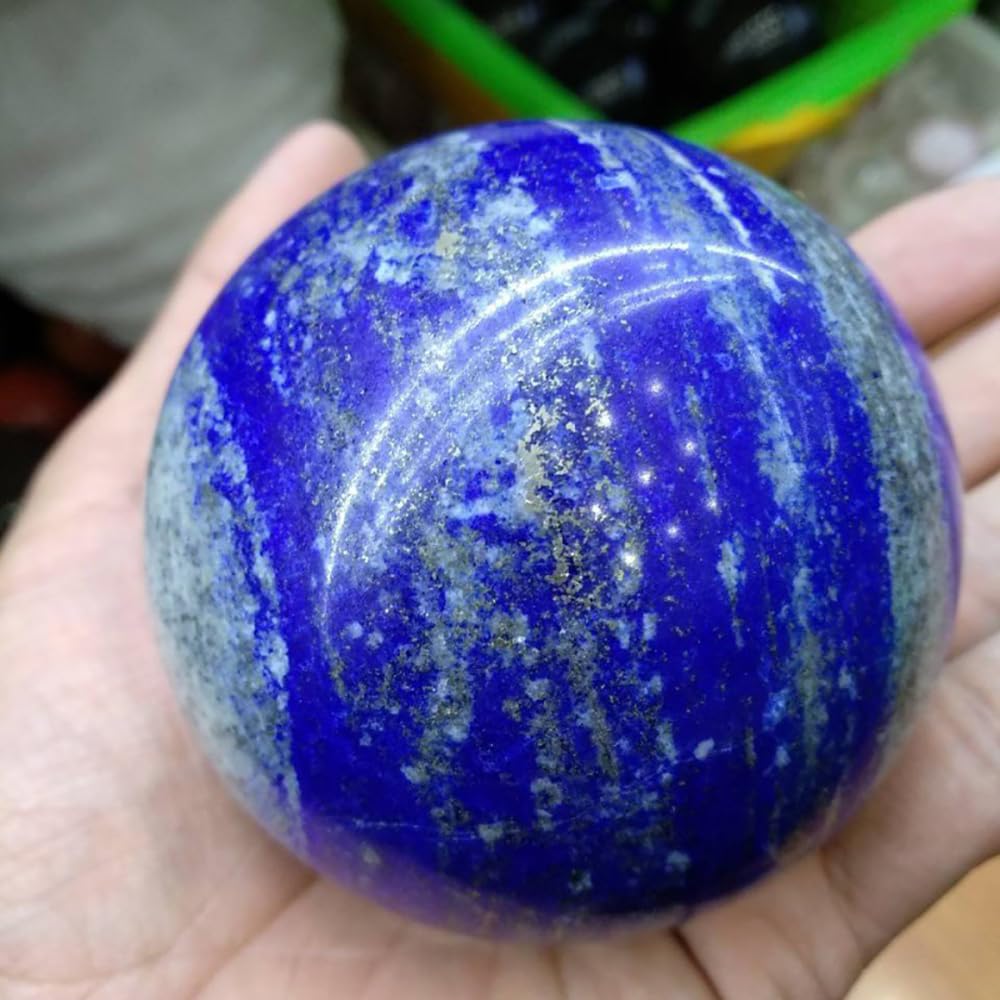 6-7CM/2.36-2.76inch Natural Crystal Spheres Lapis Lazuli Polished Divination Ball Decorative Sphere Reiki Healing Crystals Ball Healing Stone Crafts(Lapis Lazuli, 60-70mm)
