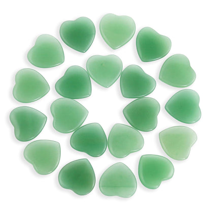 Namzi 20 Packs of Tumbled Polished Natural Green Aventurine Crystals Heart Stones, Crystals and Healing Stones Quartz Bulk for Wicca, Reiki, Healing Energy, Chakra Stones, Witchcraft Supplies