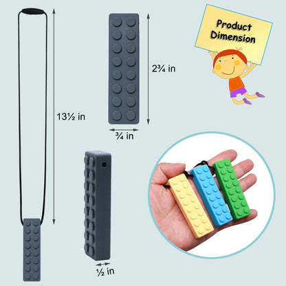 Chewy Necklaces for Sensory Kids Boys Girls, Silicone Chew Necklace Sensory Toys for Autistic, ADHD, Anxiety, SPD, 7 Pack Chewy Fidget Toys Autism Sensory Products for Children Adults Chewing