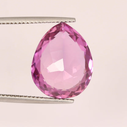 REAL-GEMS Jewelry Making 10.75 Carat Pear Cut U/H Natural Pink Kunzite Loose Gemstone for Pendant