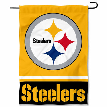 Steelers Gold Double Sided Garden Flag