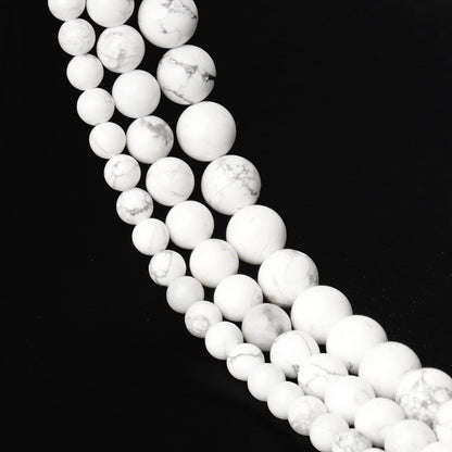 Song Xi Howlite Beads White Turquoise 8mm Natural Stone Beads for Jewelry Making Gemstone Beads