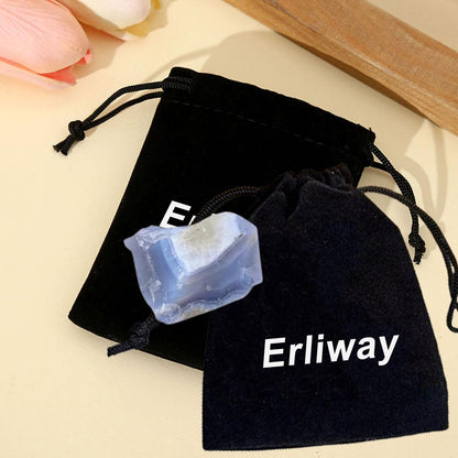 Erliway 1.25-2" Blue Lace Agate Raw Stone and Healing Crystals, Natural Rough Stone for Tumbling, Cabbing, Fountain Rocks, Decoration, Raw Crystal and Healing Stones for Polishing, Wicca & Reiki