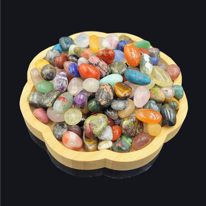 Bulk Gemstones and Crystals Set,30Kinds+ Tumbled Polished Stones Crystals for Healing, Reiki, Meditation, Crafting, Home Decorations (0.5lb)