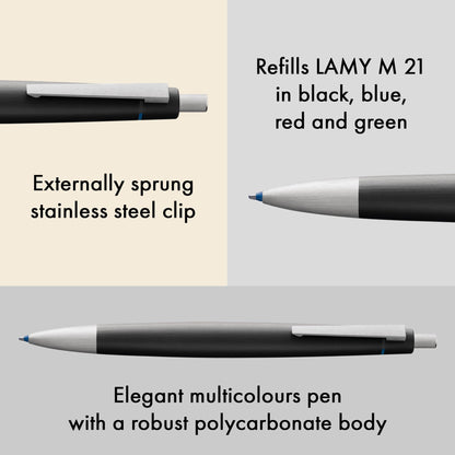 Lamy 2000 4 Color Ballpoint with Brushed Ss Clip (L401)