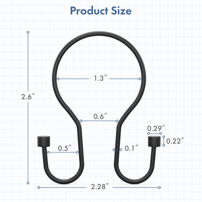 Bathway Shower Curtain Hooks Black Shower Curtain Rings, Simple Double Hook Shower Curtain Hooks Rust Proof, Smooth Sturdy Metal Shower Hooks for Shower Curtain Rod, 12Pcs Shower Rod Hooks