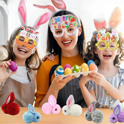 YGbridge 30 Pcs Mini Plush Easter Bunny Animals, Miniature Stuffed Rabbit, Soft Tiny Stuffed Animals Easter Bunnies Plush Rabbit for Easter Basket Stuffers, DIY Hair Clips (30)