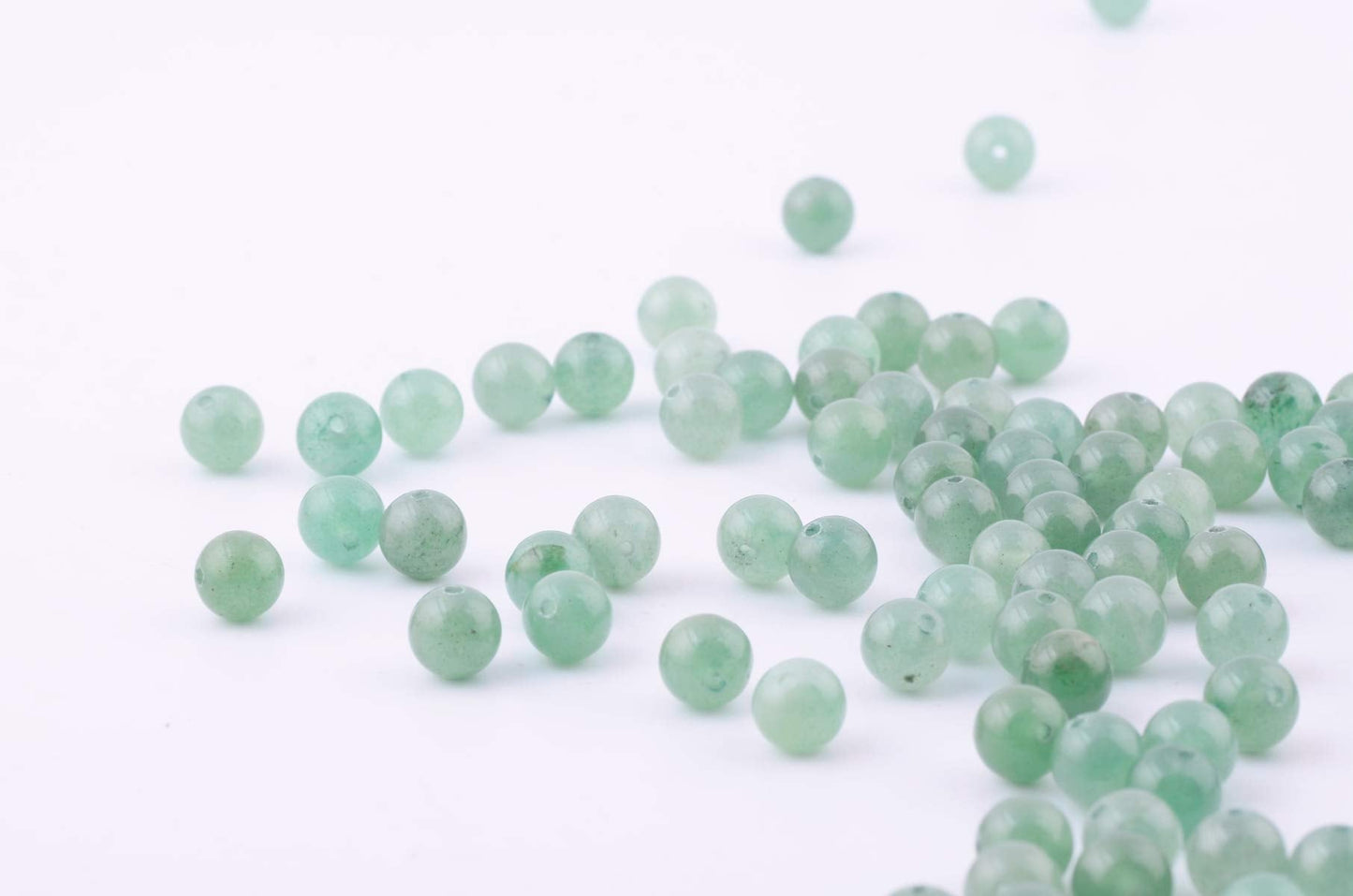 Natural Stone Beads 100pcs 8mm Green Aventurine Round Genuine Real Stone Beading Loose Gemstone DIY Charm Smooth Beads for Bracelet Necklace Earrings Jewelry Making (Green Aventurine, 8mm)