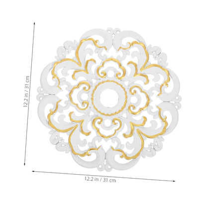 IWOWHERO Traditional Ceiling for Chandelier and Ceiling Fan Decorative Round Light Fixture Cover Elegant Construction for Home Bedroom Living Room Decor