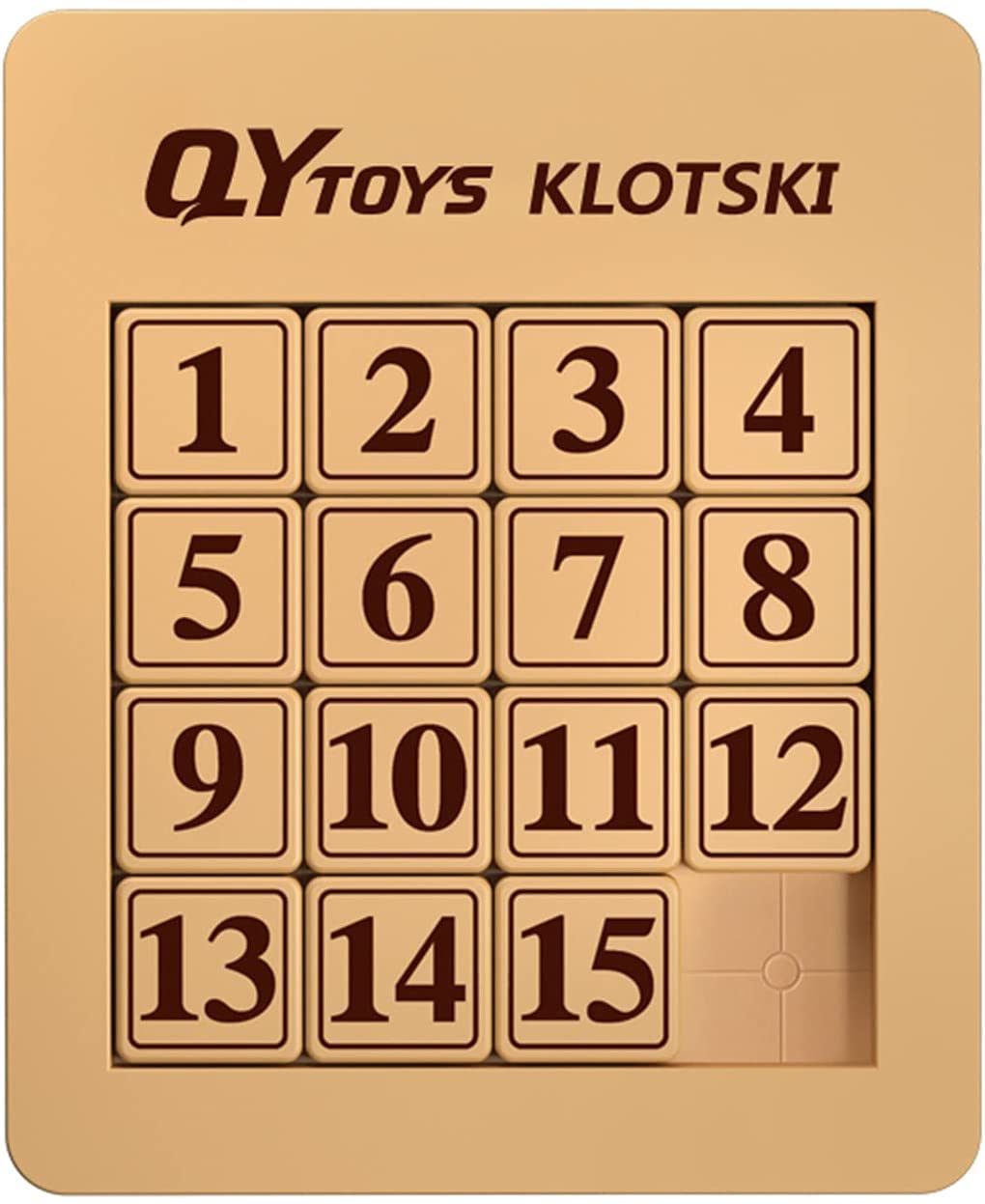LiangCuber QY Toys Klotski Puzzle ABS Puzzle Magnetic Sliding Block Fun Digital Puzzles Toys for Kids, Prefect Gift for Boys Girls (4x4 Klotski 15-Digit)