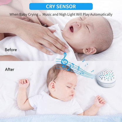BEREST Sound Machine for Babies, Adults & Kids | 15 Soothing Sounds Featuring White Noise & 9 Lullabies, Cry Sensor, Star Projector | Mini, Rechargeable, Travel Friendly