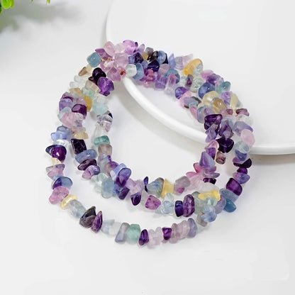 200pcs Natural Chip Stone Beads Gemstone Healing Crystal Loose Rocks Bead Irregular Glass Seed Charm Beads Drilled DIY for Jewelry Bracelet Necklace Earrings Making Crafting Supplies (Color, 5-8mm)