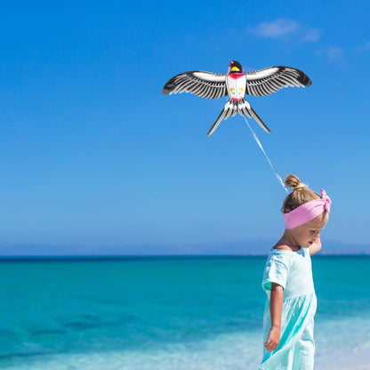 Gogogmee Swallow Bird Kite with Fishing Pole Easy to Fly Lightweight Outdoor Kids Kite for Family Fun and Play