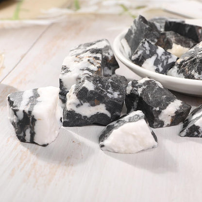 Zebra Onyx Raw Crystals, Large 1.25-2.0" Healing Crystals Natural Rough Stones Crystal for Tumbling, Cabbing, Fountain Rocks, Decoration, Polishing, Wire Wrapping, Wicca & Reiki