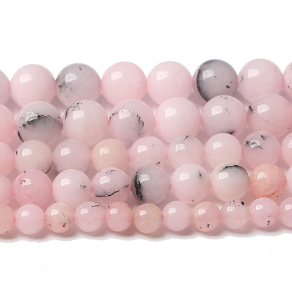 90pcs 4mm Natural Pink Opal Jades Stone Beads Round Loose Spacer Beads for Jewelry Making DIY Bracelets Crystal Energy Healing Power Stone (4mm, Pink Opal Stone)