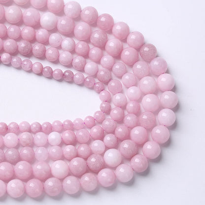 37pcs 10mm Natural Purple Kunzite Jade Stone Beads Round Loose Stone Beads for Jewelry Making DIY Bracelet Necklace Earrings 15" (Purple Kunzite, 10mm)