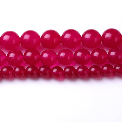 10MM Rose Carnelian Round Loose Beads Natural Gem Beads Crystal Energy Stone Beads for Jewelry Making DIY Bracelet Necklaces