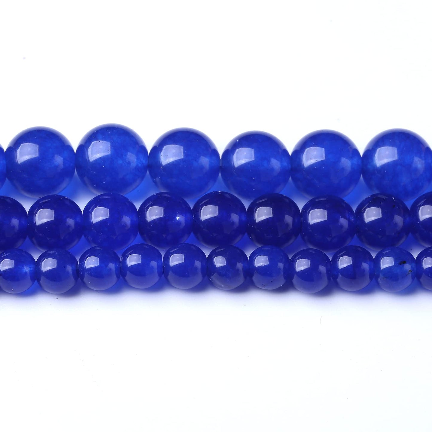 45PCS 8MM Natural Blue Chalcedony Stone Beads Energy Healing Beads for DIY Jewelry Bracelet Necklace Making for Jewelry Making15Inch