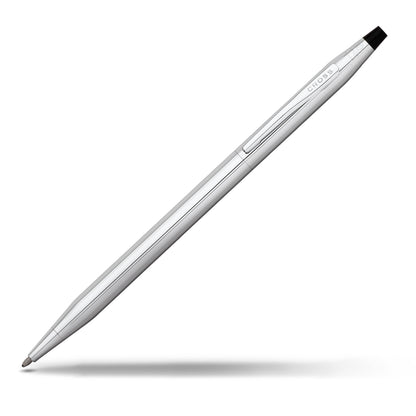 Cross Classic Century Lustrous Chrome Ballpoint Pen - Refillable Pen for Effortless Writing - Black Ink - Durable Construction - Premier Distinctive Look - Gift-Ready