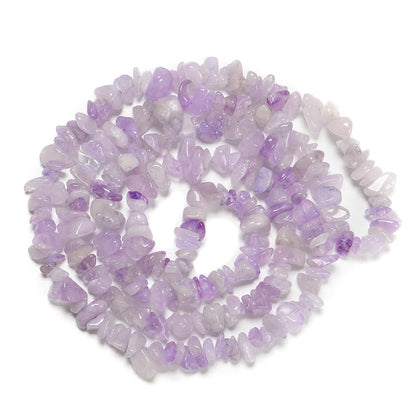 PLTbeads 7-8mm Natural Purple Jade Crystal Gemstone Chips Beads Healing Crystals Waist Bracelets Necklace Kit Irregular Stone DIY Crafts Design Jewelry Making